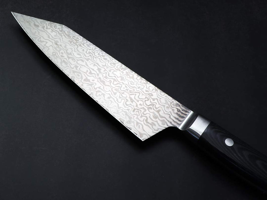 Takayuki Sakai Coreless Damascus Santoku 160mm Black Micarta Handle