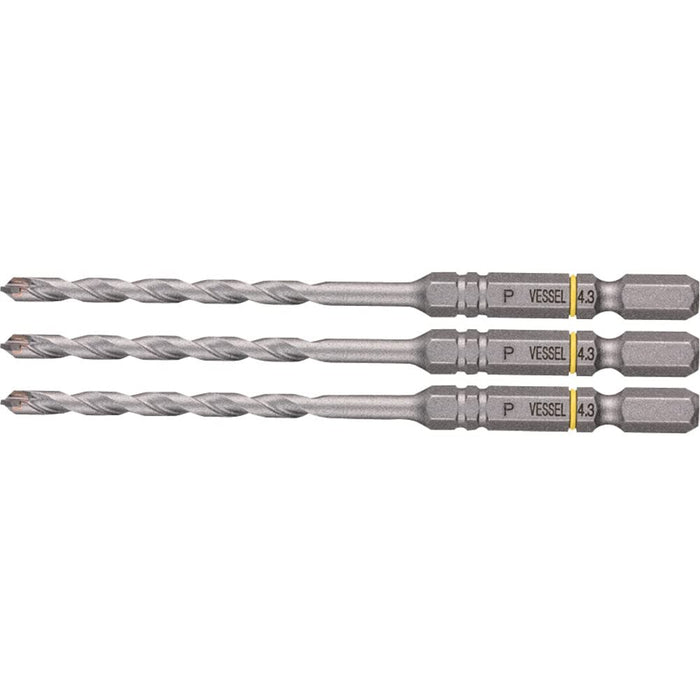Vessel Porcelain Tile Drill Bit Set - 4.3mm Pack of 3 by Vessel-Kiichin - The #1 Place for Japanese Goods in Your Hand!