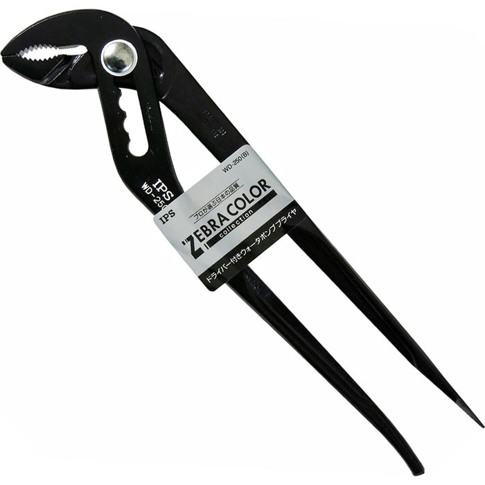 Igarashi Plyer WD-250 Water Pump Pliers with IPS Driver Zebra Black-Kiichin - The #1 Place for Japanese Goods in Your Hand!