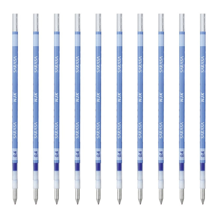 Zebra Prefeel Sarasa Pale Blue 0.4 Njk Ballpoint Pen Refill - 10 Pieces Pack-Kiichin - The #1 Place for Japanese Goods in Your Hand!