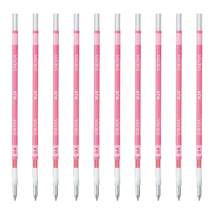 Zebra Prefeel Sarasa 10-Piece 0.4 Lead Ballpoint Pen Refill in Pink-Kiichin - The #1 Place for Japanese Goods in Your Hand!