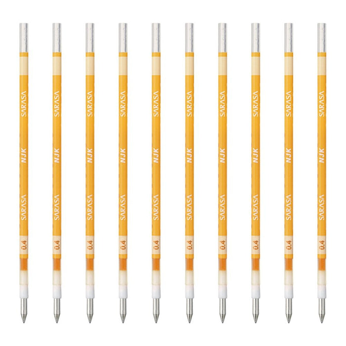 Zebra Prefeel Sarasa Ballpoint Pen Refill 0.4 Lead Yellow 10 Pieces-Kiichin - The #1 Place for Japanese Goods in Your Hand!