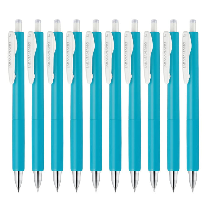 Zebra Sarasanano Gel Ballpoint Pen 0.3mm Pack of 10 Light Blue-Kiichin - The #1 Place for Japanese Goods in Your Hand!