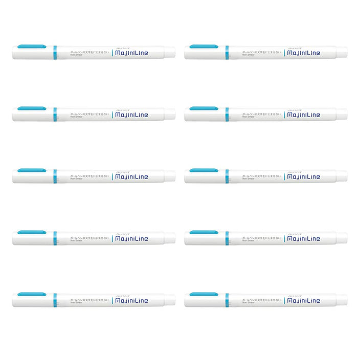 Zebra Blue Mozini Line Highlighter Set - 10 Pieces B-Wks22-Bl-Kiichin - The #1 Place for Japanese Goods in Your Hand!