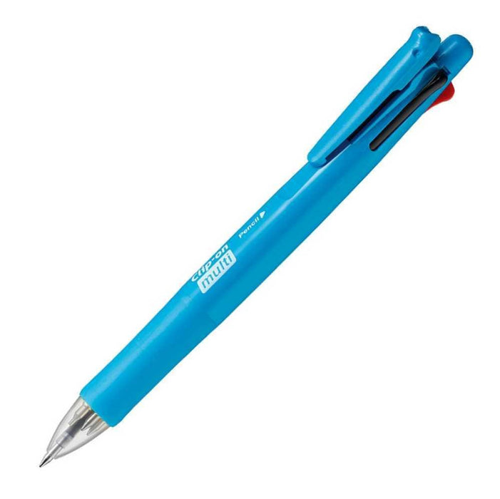 Zebra 4-Color Multi-Function Fresh Blue Pen with Sharp Clip-On Pack of 10-Kiichin - The #1 Place for Japanese Goods in Your Hand!