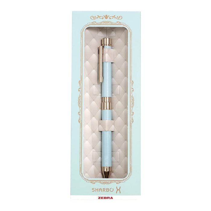 Zebra Shabo X SL6 Pale Blue Multi-Function Pen and Leather Gift Set with Refill-Kiichin - The #1 Place for Japanese Goods in Your Hand!