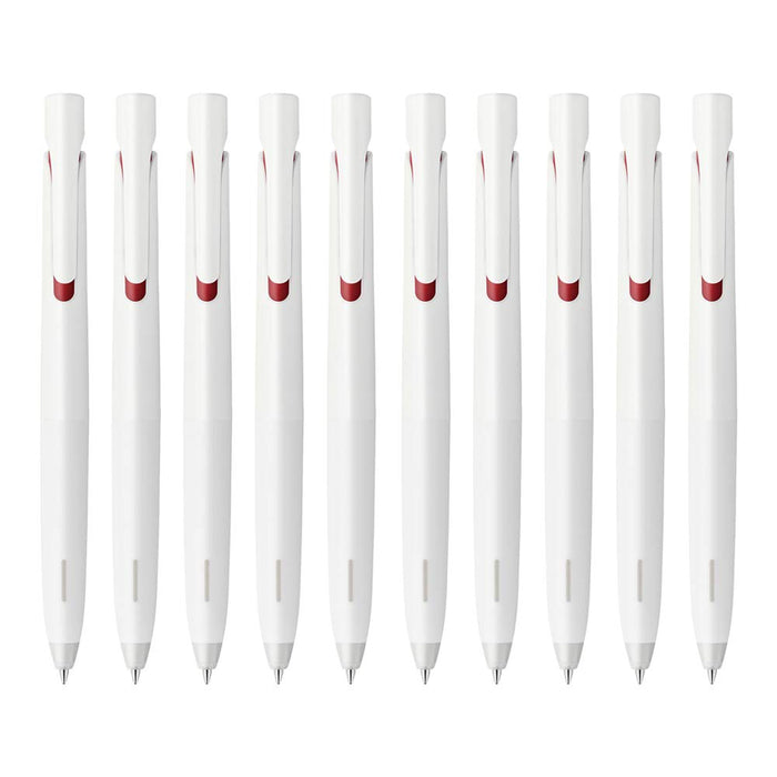 Zebra Bren 0.7 Oil-Based Ballpoint Pen White Barrel Red Ink Pack of 10-Kiichin - The #1 Place for Japanese Goods in Your Hand!