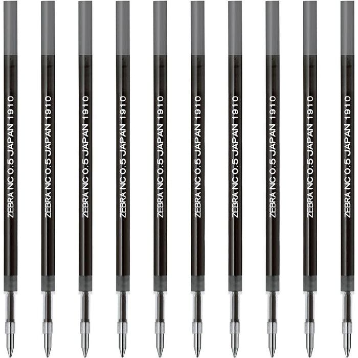 Zebra B-RNC5-BK Bren NC-0.5 Oil-Based Ballpoint Pen Refill - Black 10 Pieces-Kiichin - The #1 Place for Japanese Goods in Your Hand!