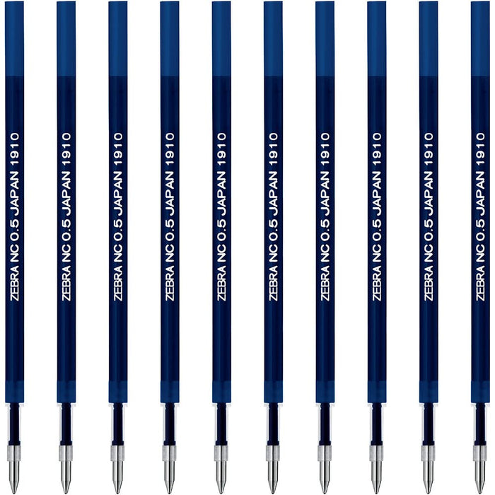 Zebra Bren NC-0.5 Blue Ballpoint Pen Refill Oil-Based Pack of 10-Kiichin - The #1 Place for Japanese Goods in Your Hand!