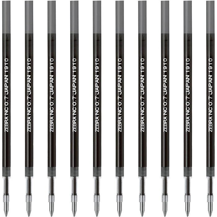 Zebra B-RNC7-BK 10pcs Black 0.7 Lead Bren NC Oil-Based Ballpoint Pen Refill-Kiichin - The #1 Place for Japanese Goods in Your Hand!