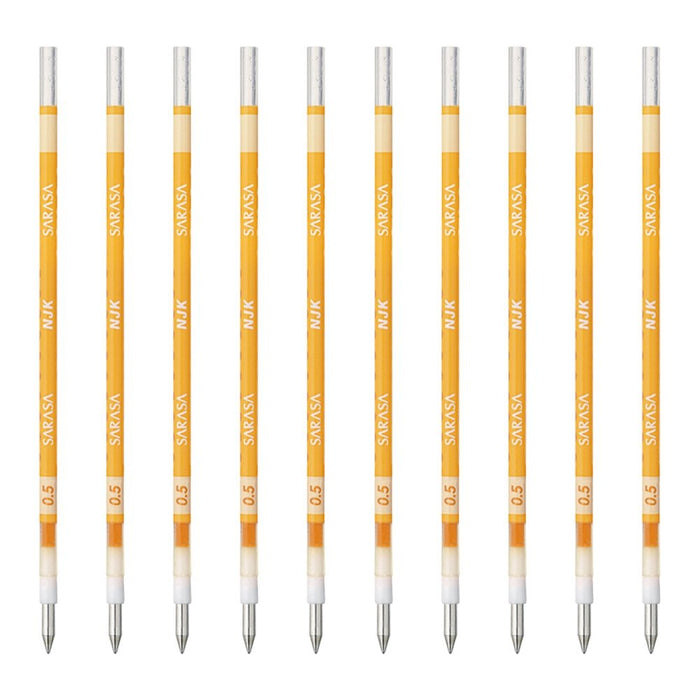 Zebra Prefeel Sarasa Yellow Ballpoint Pen Refill 0.5 Lead 10 Pieces-Kiichin - The #1 Place for Japanese Goods in Your Hand!