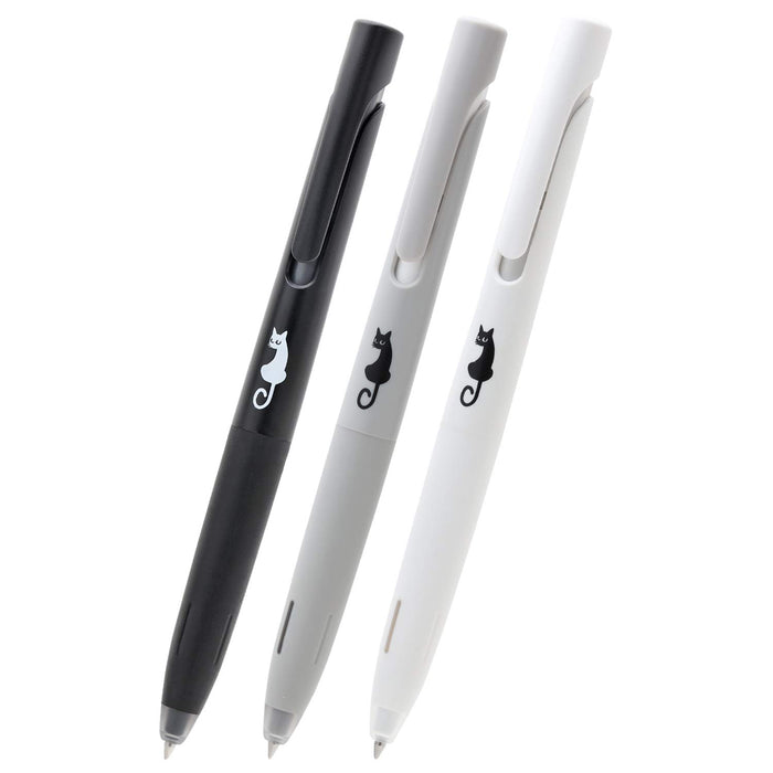 Zebra Oil-Based 0.7mm Ballpoint Pen Monotone Cat Design Set of 3-Kiichin - The #1 Place for Japanese Goods in Your Hand!