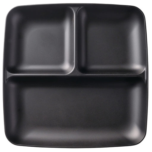 Aito Seisakusho Antibacterial Lunch Plate Dish Light Unbreakable Deep 23cm Divider Matte Black Microwave Dishwasher Safe Japan 266036-Kiichin - The #1 Place for Japanese Goods in Your Hand!