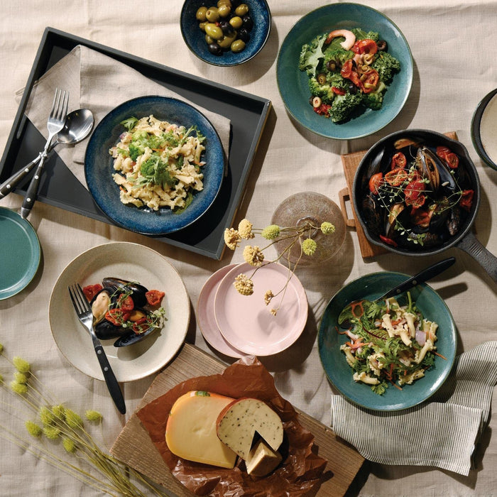 Aito Mino Ware Natural Color 6-Pc Tableware Set Gray 567-502 Japan-Kiichin - The #1 Place for Japanese Goods in Your Hand!