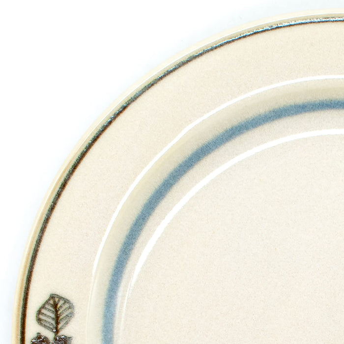 Aito Seisakusho Anyware Dish Plate M 20cm Feuille Leaf Blue Gray 111049-Kiichin - The #1 Place for Japanese Goods in Your Hand!