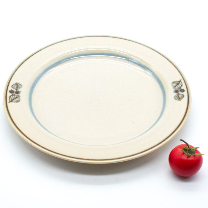 Aito Seisakusho Anyware Dish Plate M 20cm Feuille Leaf Blue Gray 111049-Kiichin - The #1 Place for Japanese Goods in Your Hand!