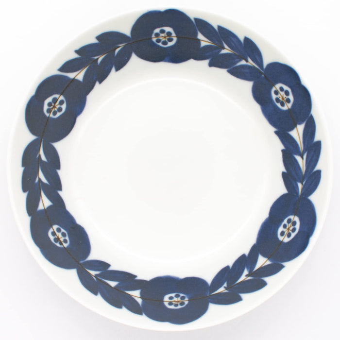 Aito Seisakusho Blossom Blossom Serving Plate Bowl S 15cm Light Blue Navy Mino Ware 111003-Kiichin - The #1 Place for Japanese Goods in Your Hand!