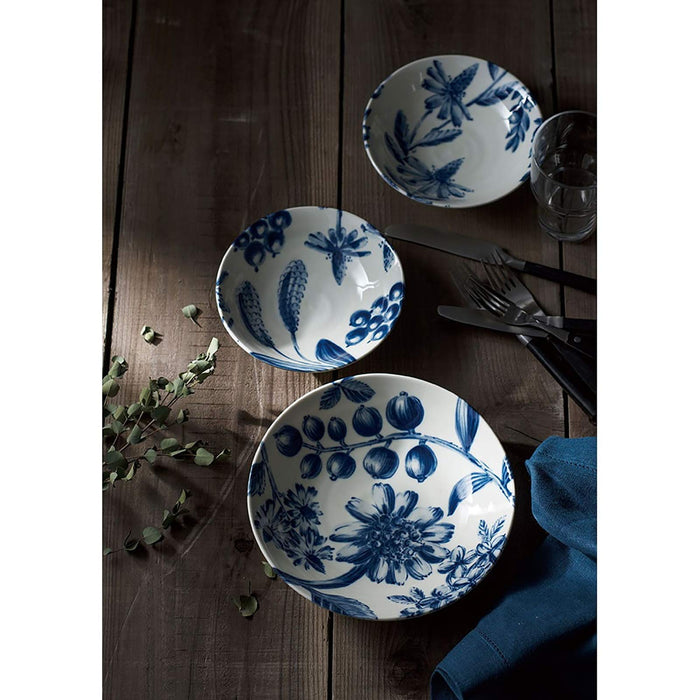 Aito Seisakusho Botanical Bowl Plate 17cm Margaret Mino Ware Dishwasher Microwave Safe Japan 288260-Kiichin - The #1 Place for Japanese Goods in Your Hand!