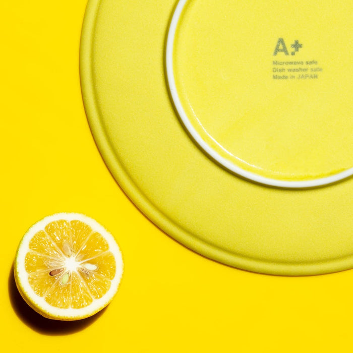 of title Aito Ciel Ciel Cafe Plate Large 23x2cm Yellow Mino Yaki 520107-Kiichin - The #1 Place for Japanese Goods in Your Hand!