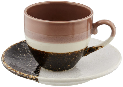 Aito Seisakusho Glaze Works Coffee Cup & Saucer Purple Mino Ware 266422-Kiichin - The #1 Place for Japanese Goods in Your Hand!