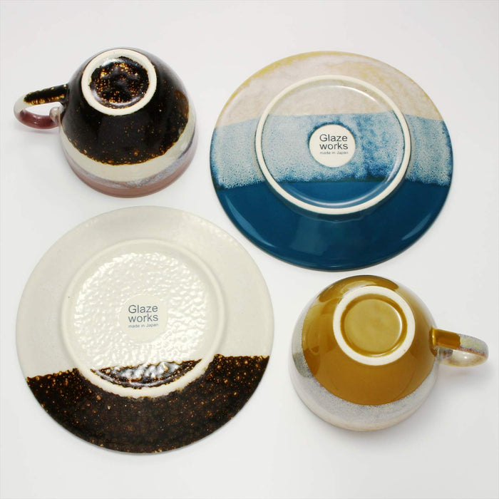 Aito Seisakusho Glaze Works Coffee Cup Saucer Set 2Pcs Cafe Gift Tableware Set-Kiichin - The #1 Place for Japanese Goods in Your Hand!