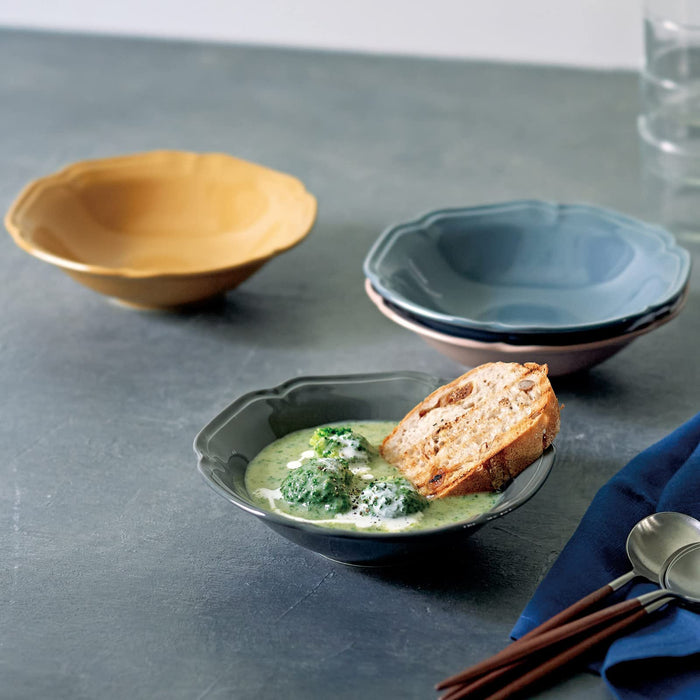 Aito Mino Ware Salad Bowl Plate 17cm Honey Yellow Dishwasher/Microwave Safe 111090-Kiichin - The #1 Place for Japanese Goods in Your Hand!