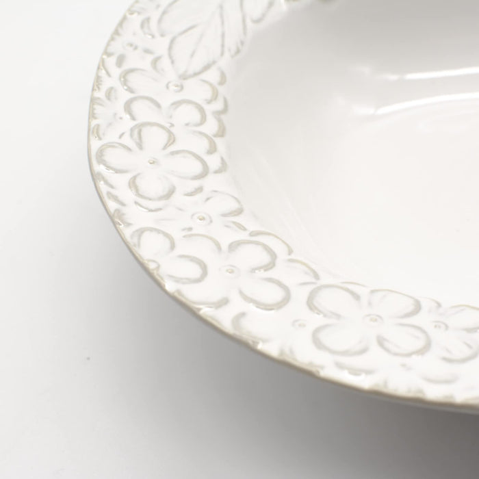 Aito Lien Oval Bowl Curry Plate Pasta Plate 26x16cm White Mino Ware Japan 267891-Kiichin - The #1 Place for Japanese Goods in Your Hand!