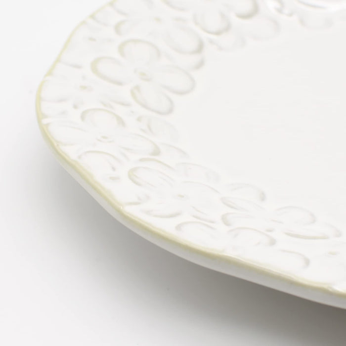 Aito Lien Plate Oval Plate 18cm S White Tableware Japan 267836-Kiichin - The #1 Place for Japanese Goods in Your Hand!