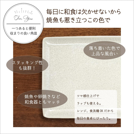 Aito Natural Color Long Plate 21x13cm Ivory White Dishwasher/Microwave Safe 517306-Kiichin - The #1 Place for Japanese Goods in Your Hand!
