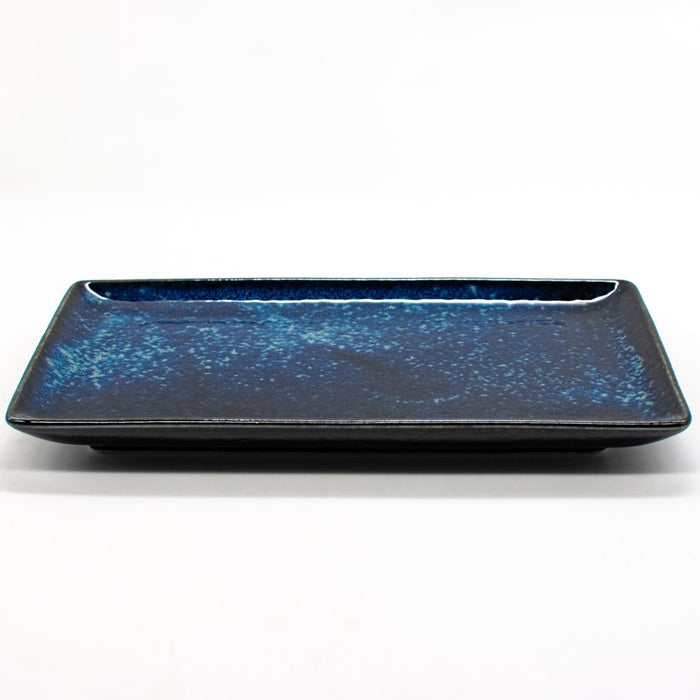 Aito Natural Color Long Square Plate Grilling Plate (2) 21x13cm Navy Blue Mino Ware 567518-Kiichin - The #1 Place for Japanese Goods in Your Hand!