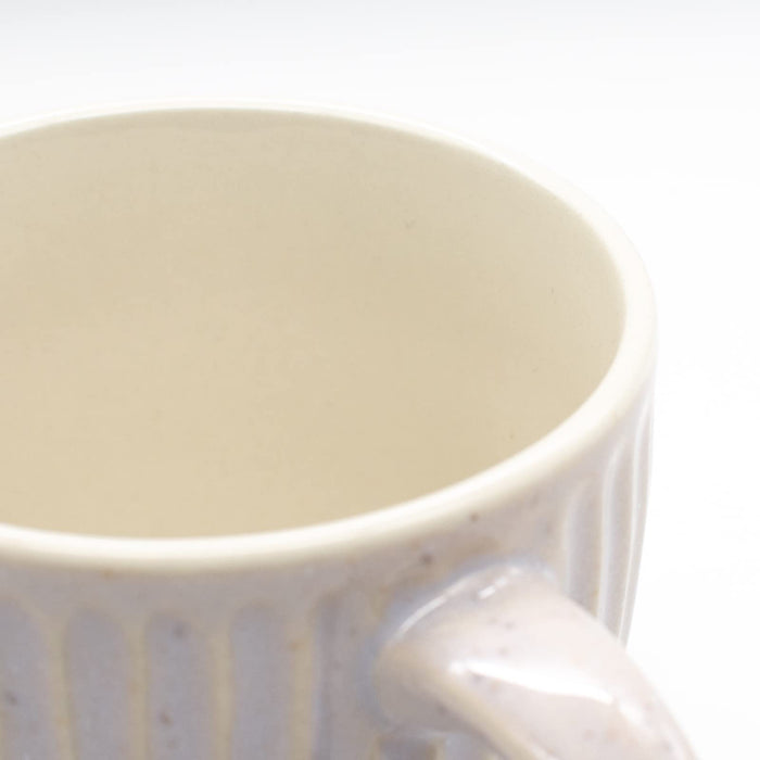 Aito Ripple Ripple Mug 330ml Beige Mino Ware Japan 266403-Kiichin - The #1 Place for Japanese Goods in Your Hand!