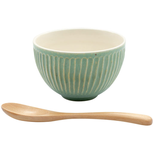 Aito Ripple Bowl 410ml Light Green Mino Ware Japan 266436+Spoon-Kiichin - The #1 Place for Japanese Goods in Your Hand!