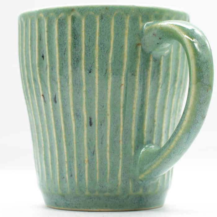 Aito Ripple Mug 330ml Light Green Mino Ware Japan 266404-Kiichin - The #1 Place for Japanese Goods in Your Hand!