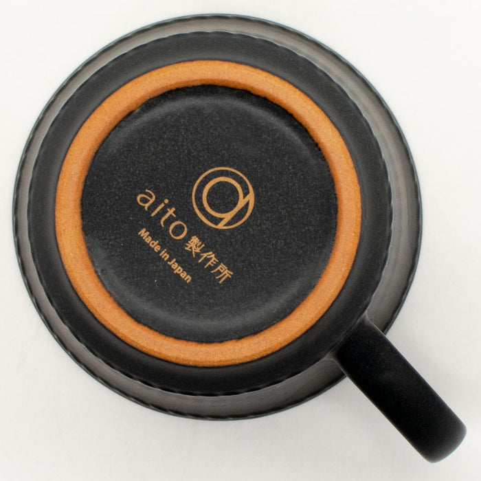 Aito Seisakusho Stitch Mug 350ml Black Mino Ware Japan 111059-Kiichin - The #1 Place for Japanese Goods in Your Hand!