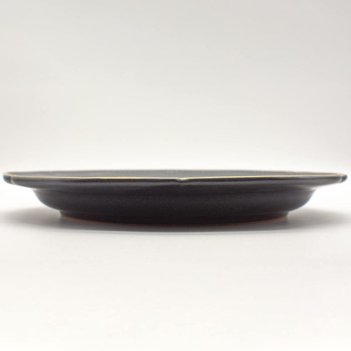Aito Seisakusho Stitch Plate Dish 24cm Black Mino Ware Japan-Kiichin - The #1 Place for Japanese Goods in Your Hand!