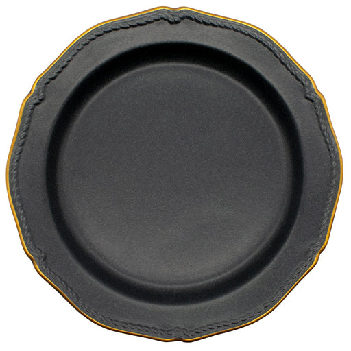 Aito Stitch Plate Dish M 20cm Black Mino Ware Japan-Kiichin - The #1 Place for Japanese Goods in Your Hand!