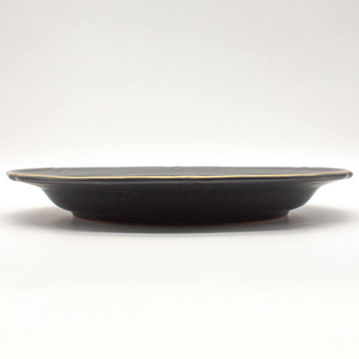 Aito Stitch Plate Dish M 20cm Black Mino Ware Japan-Kiichin - The #1 Place for Japanese Goods in Your Hand!
