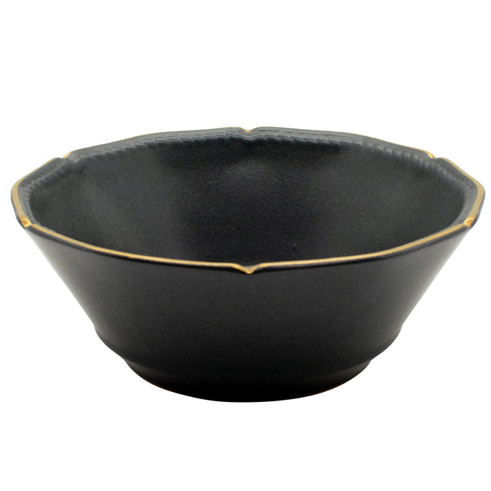 Aito Bowl Stitch Salad Bowl Pot 15cm Black Mino Ware Japan 111061-Kiichin - The #1 Place for Japanese Goods in Your Hand!