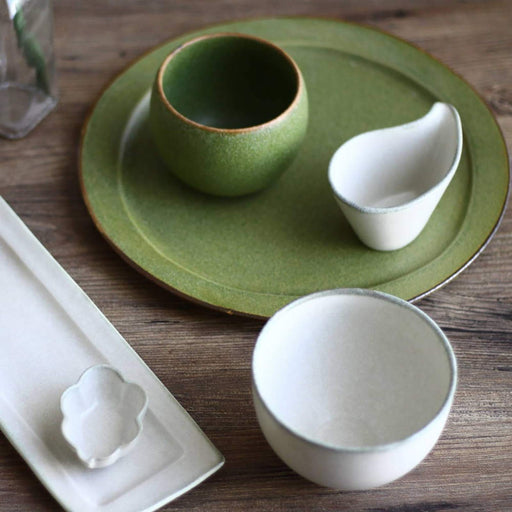 Aito Sui Soy Sauce Plate Cloud Bean Bowl 6.5cm Moon White Mino Ware 288215 White-Kiichin - The #1 Place for Japanese Goods in Your Hand!