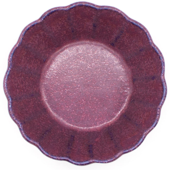 Aito Sui Soy Sauce Plate Flower Bean Bowl 6cm Mulberry Mino Ware Japan 288218 Purple-Kiichin - The #1 Place for Japanese Goods in Your Hand!