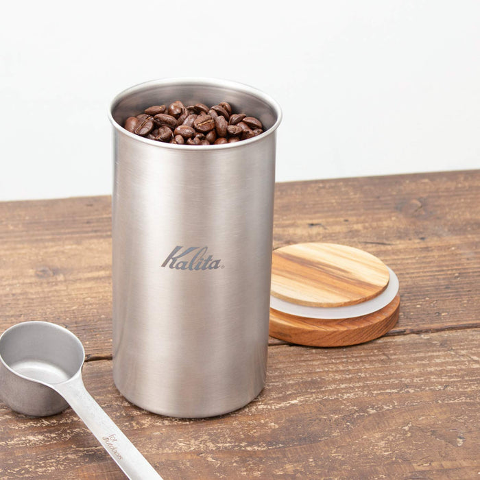 Kalita Stainless Steel Coffee Canister 200G - Exclusive Outdoor Edition-Kiichin - The #1 Place for Japanese Goods in Your Hand!