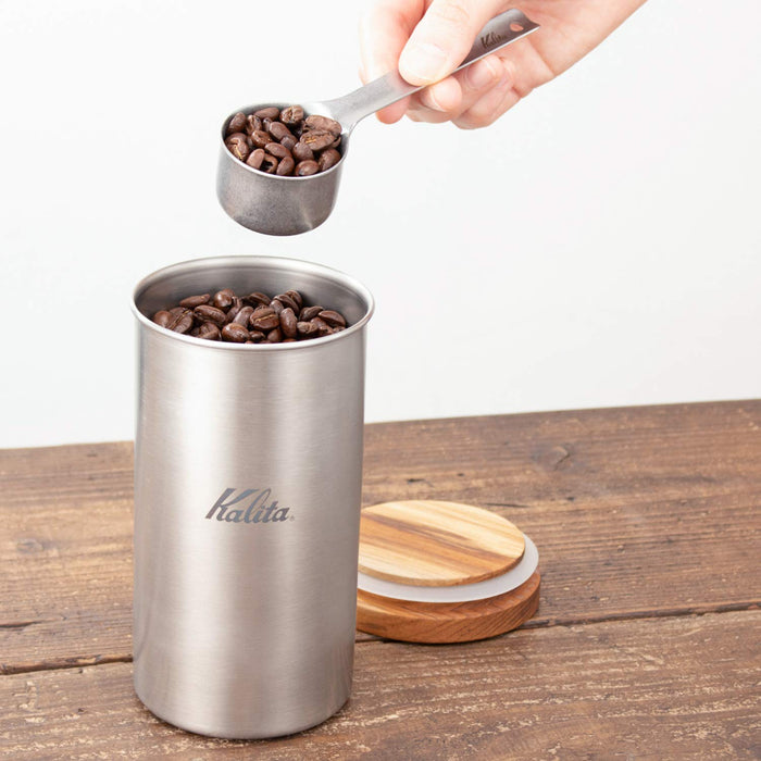 Kalita Stainless Steel Coffee Canister 200G - Exclusive Outdoor Edition-Kiichin - The #1 Place for Japanese Goods in Your Hand!