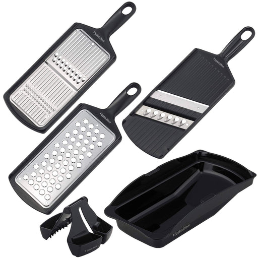 Shimomura Kougyou Antibacterial Verdan Black Slicer Set 5P Ovb-919 Japan Made-Kiichin - The #1 Place for Japanese Goods in Your Hand!