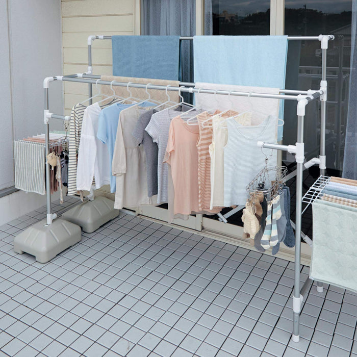 Belle Maison 3-Rod Aluminum Drying Stand - Japanese Design-Kiichin - The #1 Place for Japanese Goods in Your Hand!