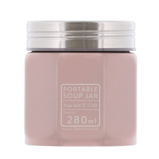 Bestco Warm Pink Octogone Lunch Jar - 280ml Thermal Insulation-Kiichin - The #1 Place for Japanese Goods in Your Hand!