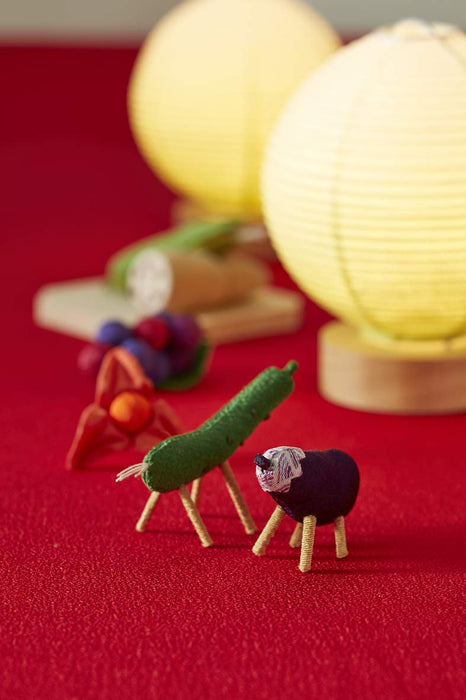 Hasegawa Bon Supplies Decor Stylish Modern Mini Compact - Crepe Cattle & Horse Hozuki Japan Gifts-Kiichin - The #1 Place for Japanese Goods in Your Hand!