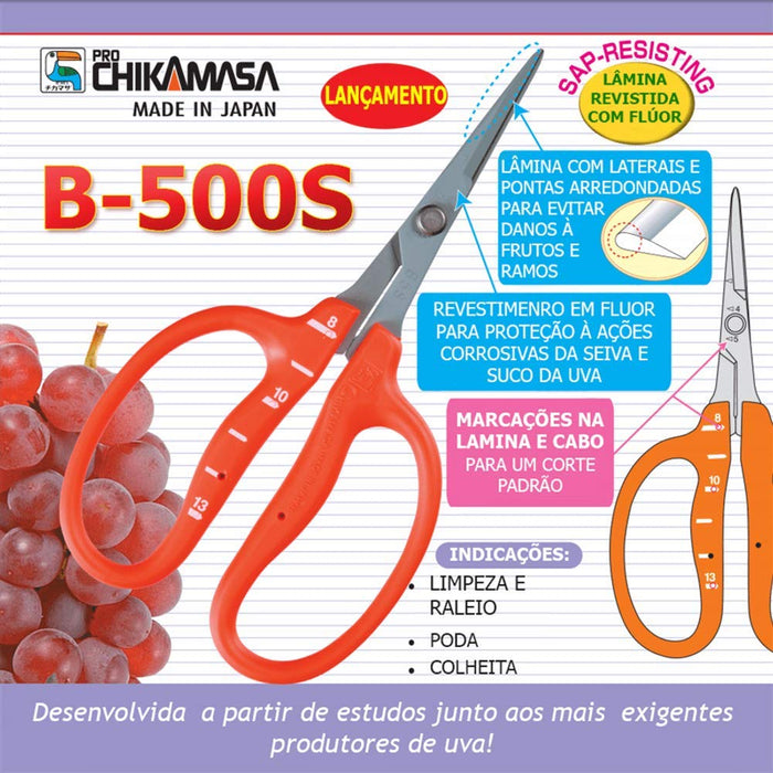 Chikamasa B-500S Stainless Grape Shears-Kiichin - The #1 Place for Japanese Goods in Your Hand!