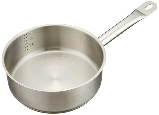 Ebm 18-8 Pro Chef IH Shallow Pot 18cm w/o Lid-Kiichin - The #1 Place for Japanese Goods in Your Hand!