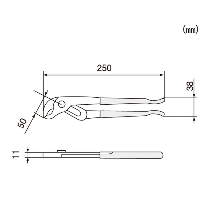 Engineer PW-10 Water Pump Pliers 250mm Blue-Kiichin - The #1 Place for Japanese Goods in Your Hand!