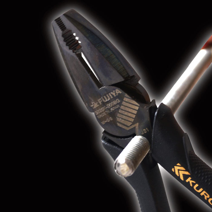 Fujiya 3020N-225BG Power Pliers Black Gold Burr Treatment 225mm-Kiichin - The #1 Place for Japanese Goods in Your Hand!
